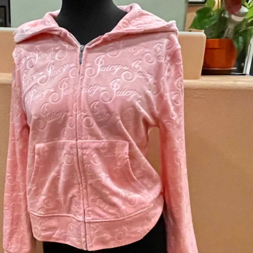 Juicy Couture Pink Velour JUICY  Hoodie & Pant Set- NWT!  Sz. Medium